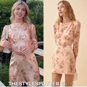 Reformation Floral Silk Mini Dress